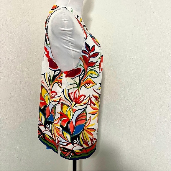 7Th Avenue Design Studio NY&C Tropical Print Large Sleeveless Tie Halter EUC - Picture 5 of 8